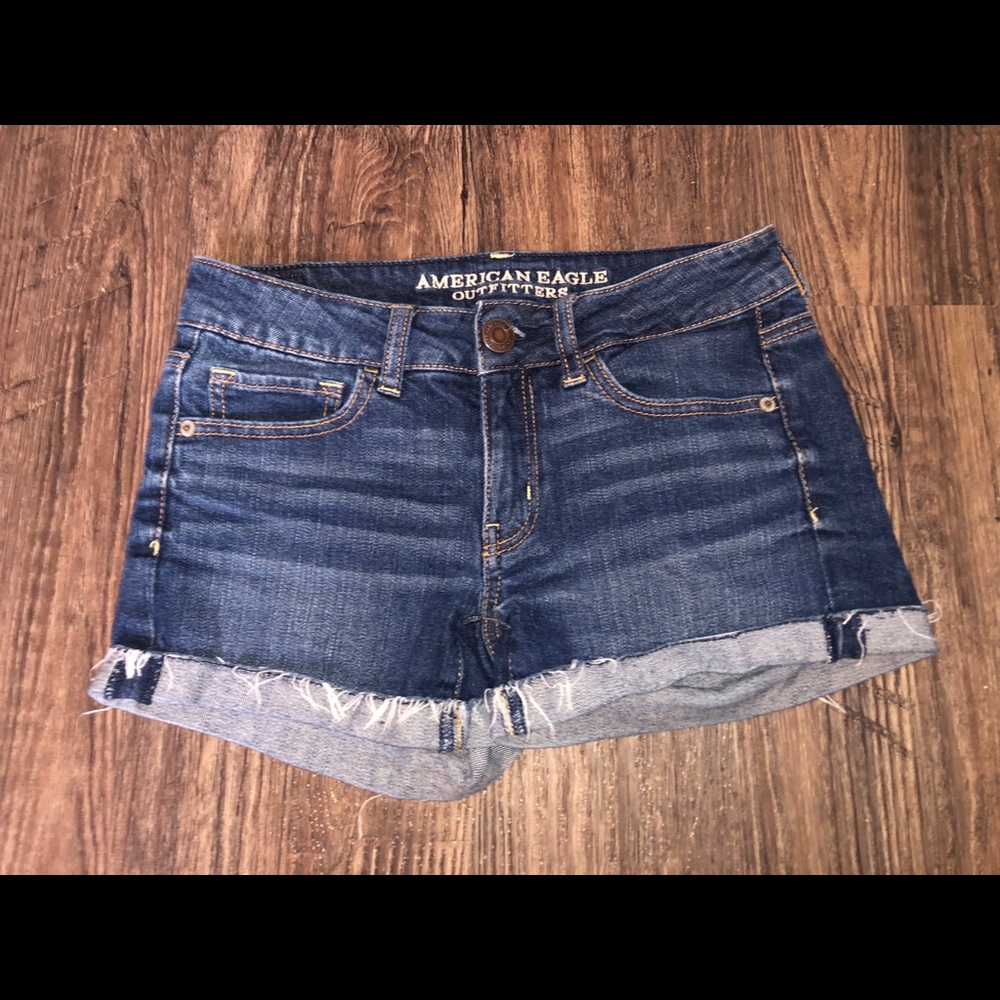 American Eagle Dark Wash Jean Shorts